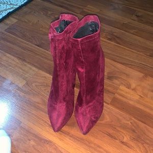 Partially worn.. Burgundy Boots